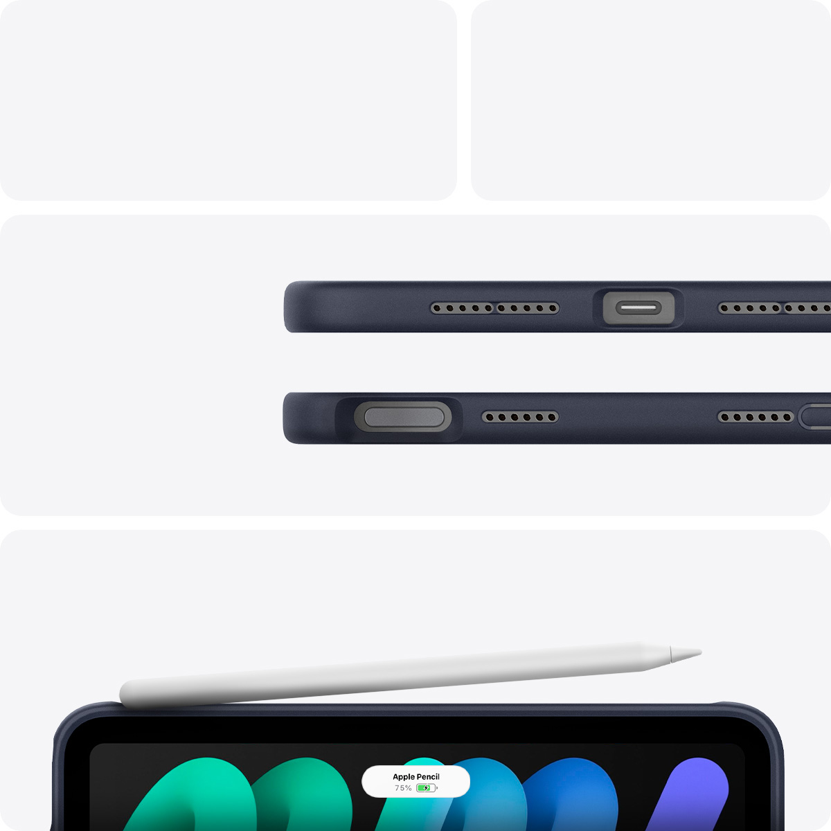Etui Spigen Nano Pop do iPad Mini 7 gen. 2024 / 6 gen. 2021, granatowo-żółte